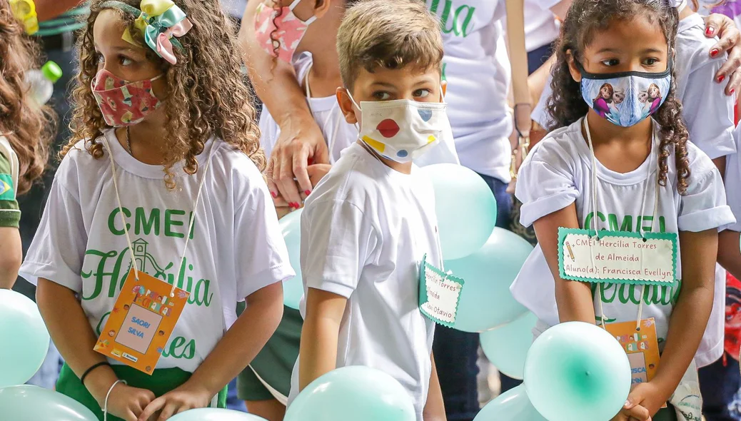Crianças da rede municipal de educação
