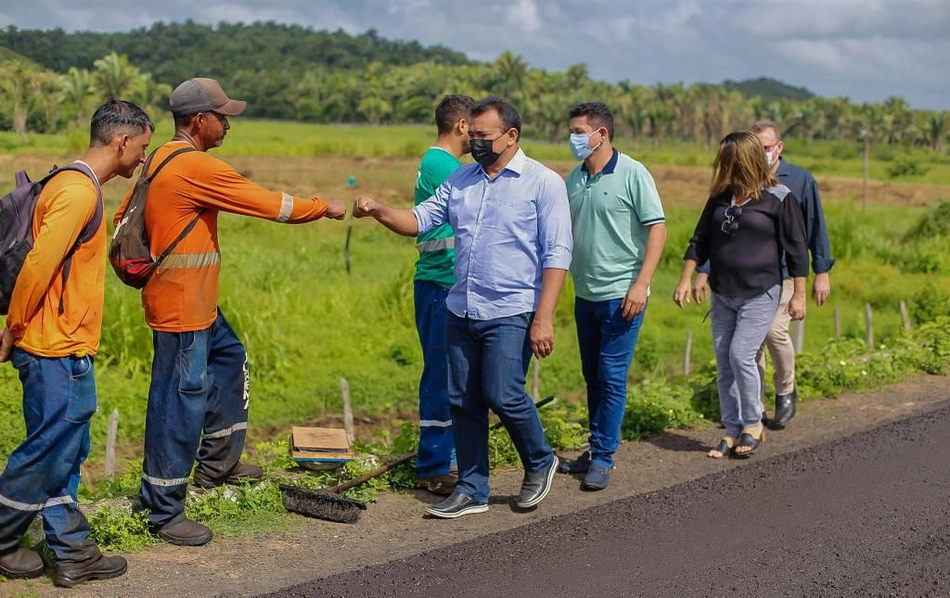 Fábio Abreu visita obra na PI 112
