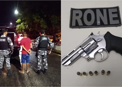 Homem foi conduzido para a Central de Flagrantes com a arma de fogo
