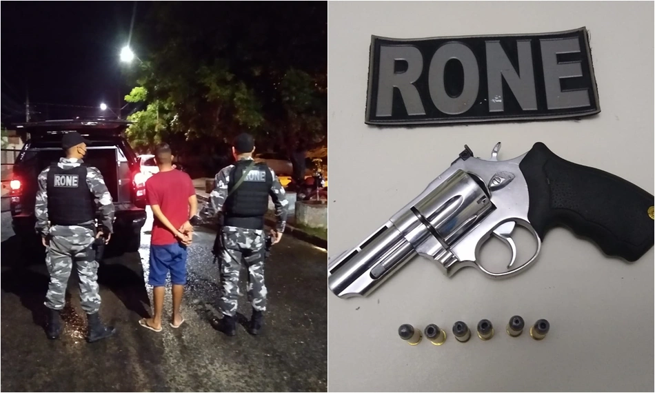 Homem foi conduzido para a Central de Flagrantes com a arma de fogo
