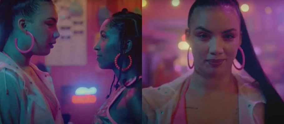 Jeciane Sousa no clipe da cantora Marina Sena