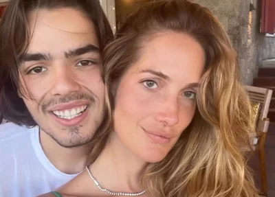 João Guilherme Silva ao lado da namorada, a modelo piauiense Schynaider Moura