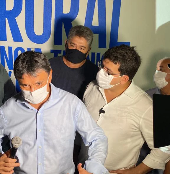 João Mádison ao lado de Wellington Dias e Rafael Fonteles