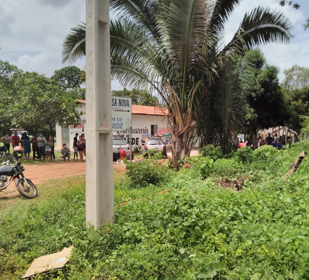 Local onde a vítima recebeu a descarga elétrica