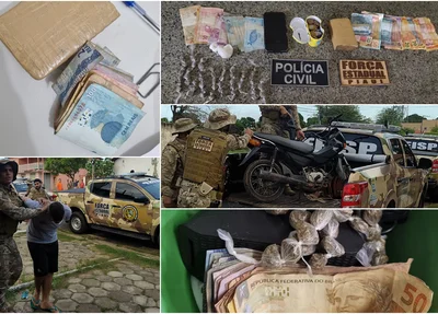 Material apreendido pela FEISP durante a operação em Buriti dos Lopes