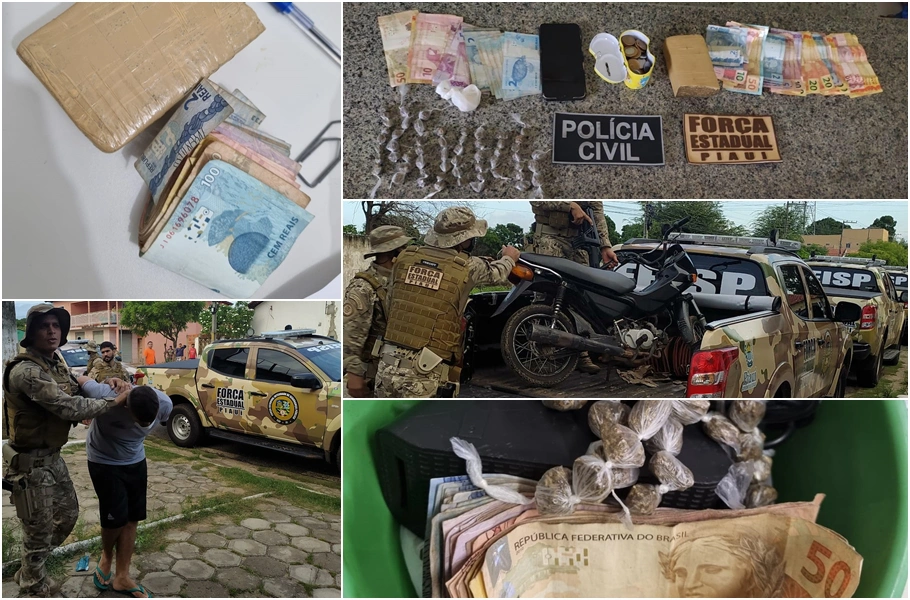 Material apreendido pela FEISP durante a operação em Buriti dos Lopes