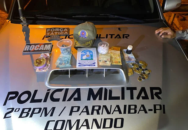 Material apreendido pela PM em Parnaíba