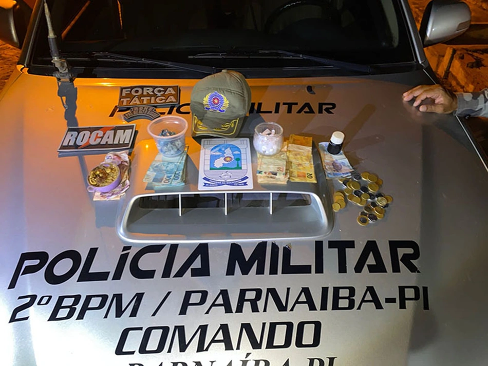 Material apreendido pela PM em Parnaíba