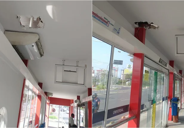 Paradas de ônibus após ação de criminosos