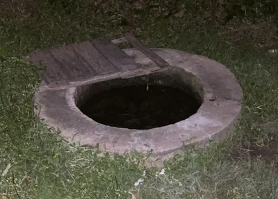 Poço onde a criança caiu