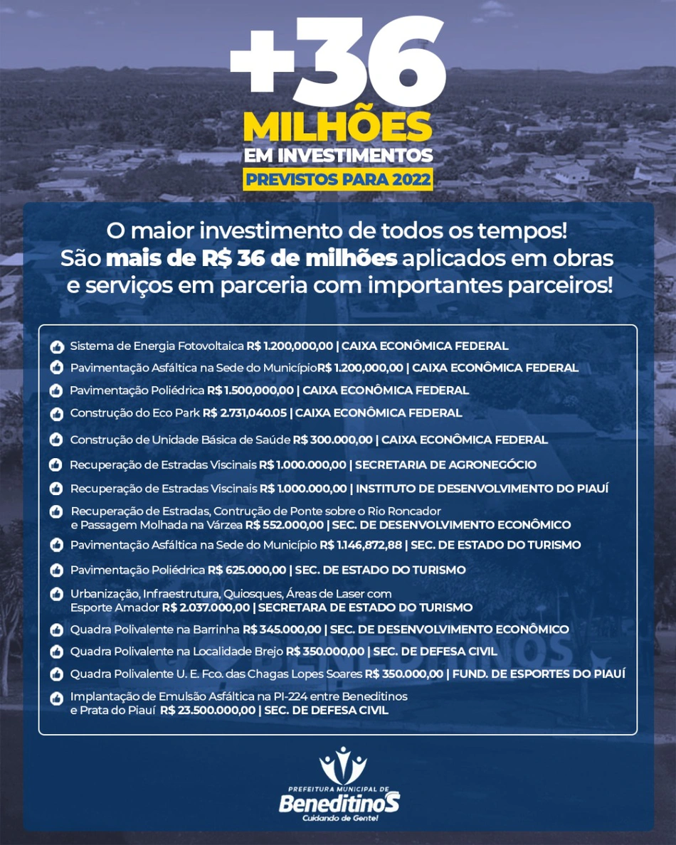 Prefeito Jullyvan Mendes anuncia R$ 36 milhões em investimentos