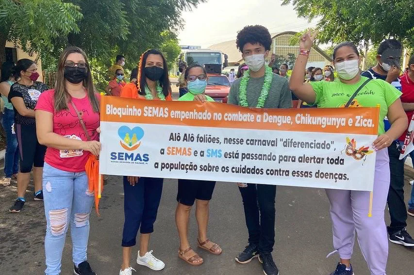 Prefeitura de Nossa senhora de Nazaré realiza caminhada de combate a dengue