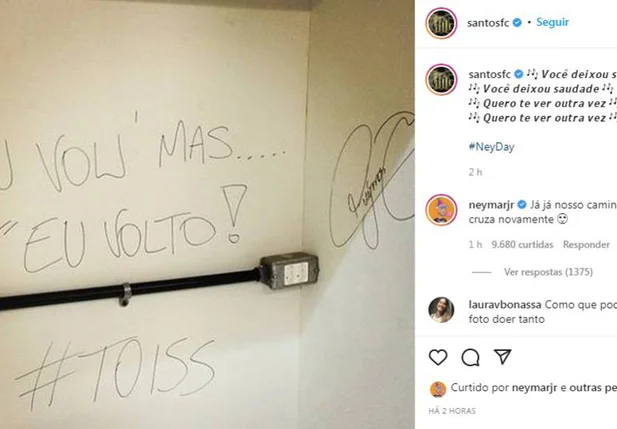 Santos parabeniza Neymar por aniversário de 30 anos