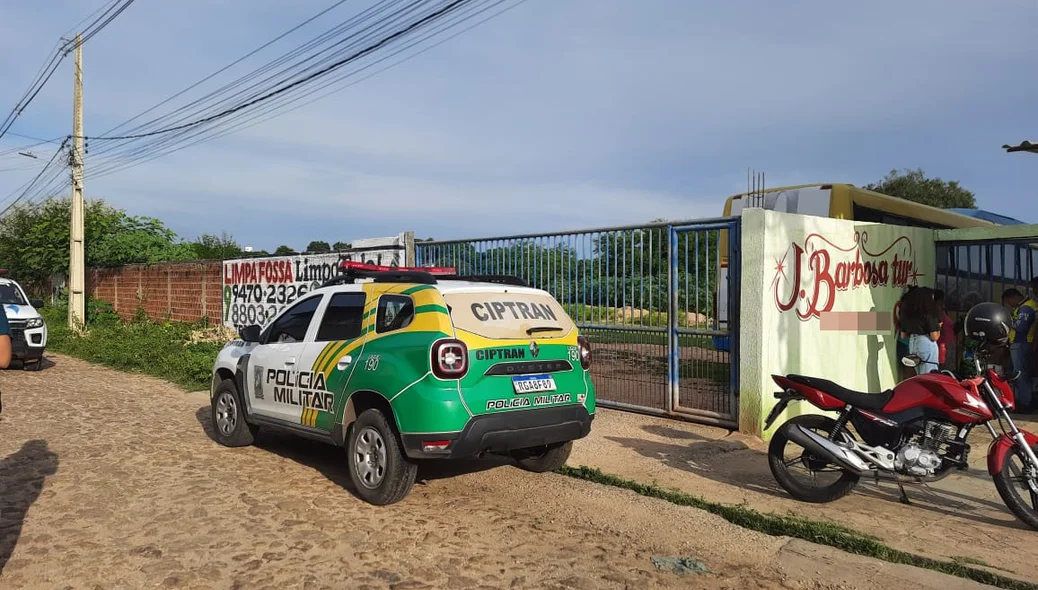 Uma equipe da Ciptran foi ao local