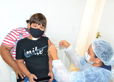 Vacinação de crianças contra a covid em Joaquim Pires