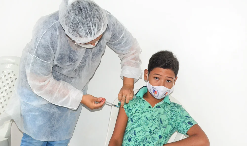 Vacinação infantil na cidade de Joaquim Pires