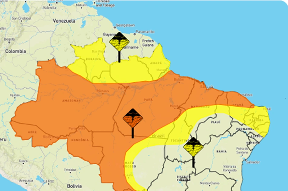 Alertas de chuvas no Piauí