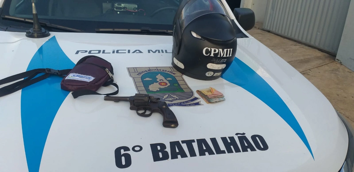 Arma de fogo apreendida pela Polícia Militar