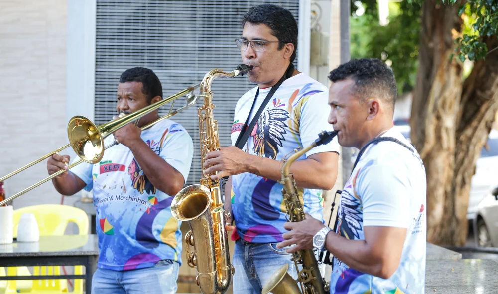 Banda animou a concentração