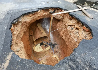Cratera no bairro Dirceu