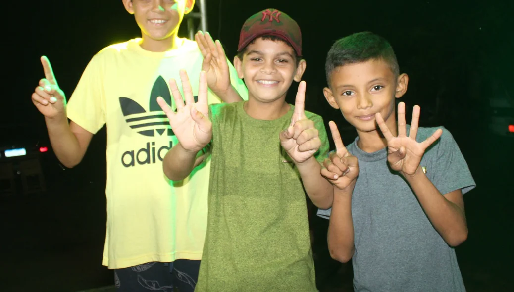 Crianças presentes no evento
