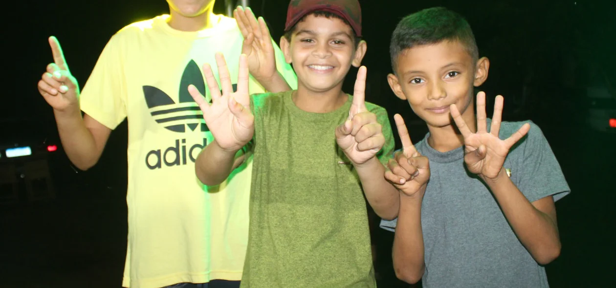 Crianças presentes no evento