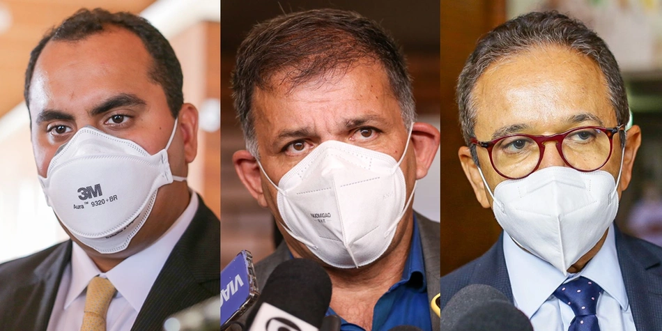 Georgiano Neto, coronel Carlos Augusto e Dr. Hélio
