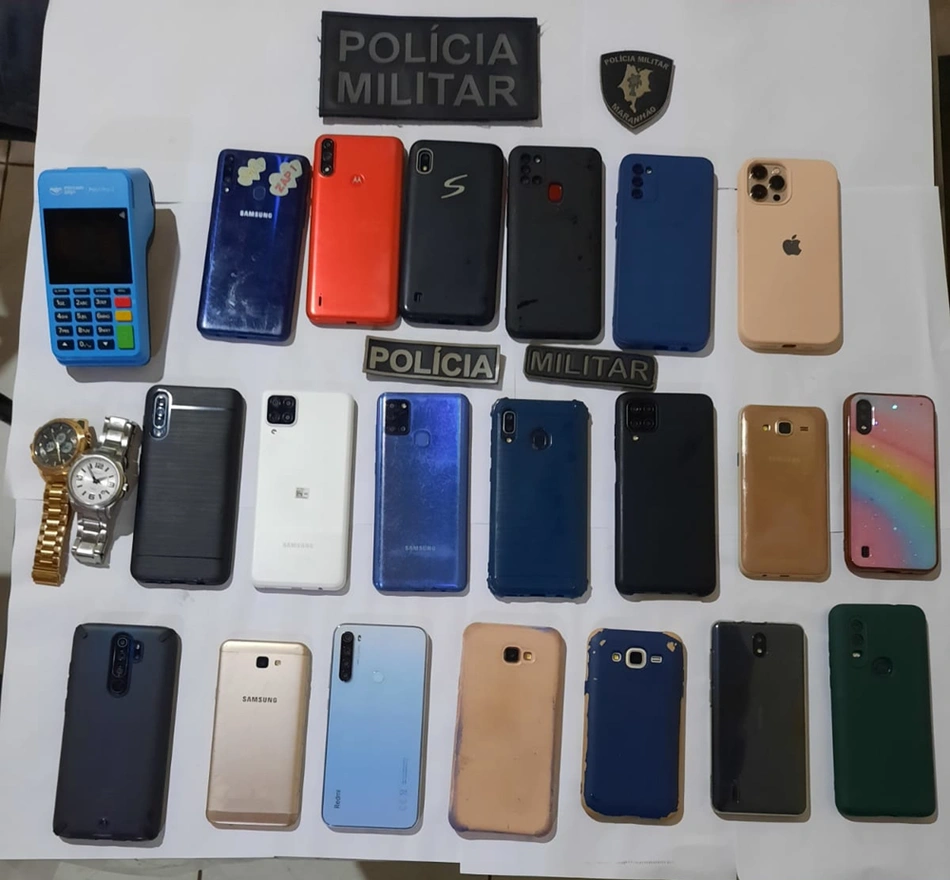 Itens apreendidos pela Polícia Militar do Maranhão