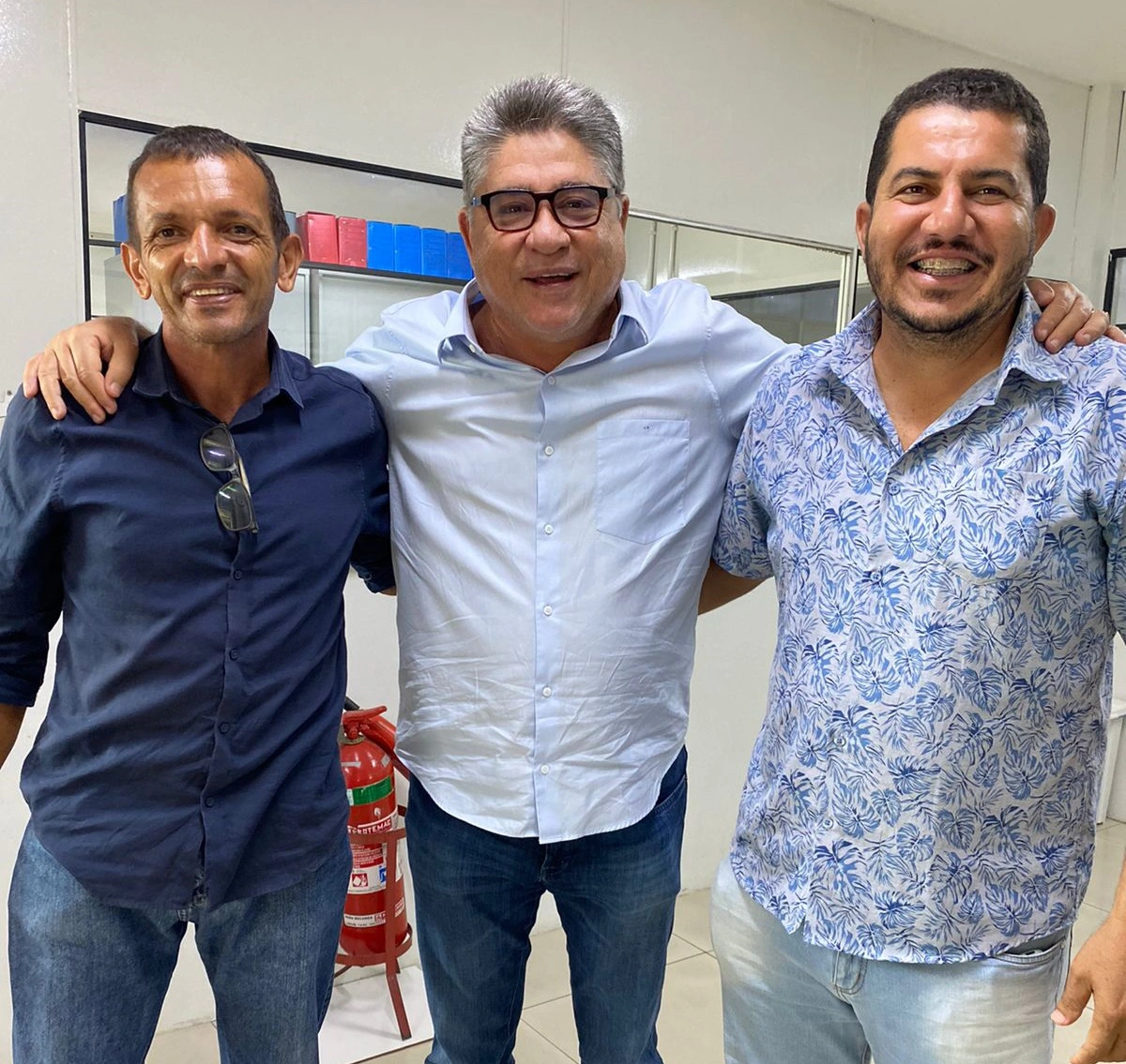 João Mádison com ex-prefeito Batista e o empresário Ramon Paulo