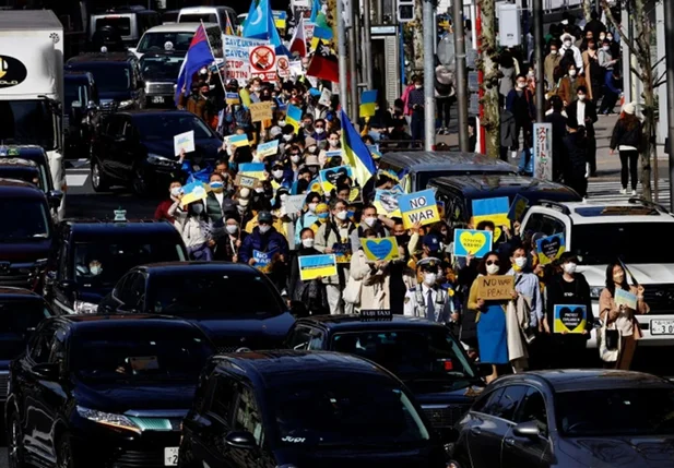 Manifestação em Tóquio