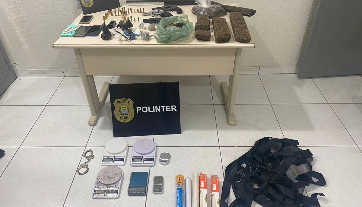 Material apreendido pela Polícia Civil do Piauí