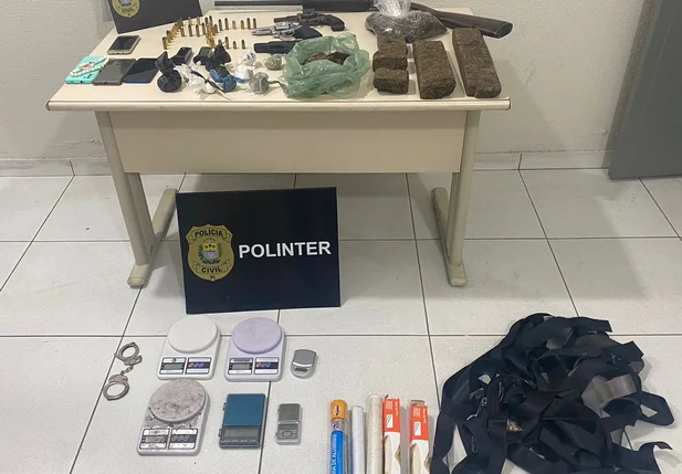Material apreendido pela Polícia Civil do Piauí
