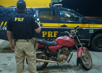 Moto apreendida pela PRF