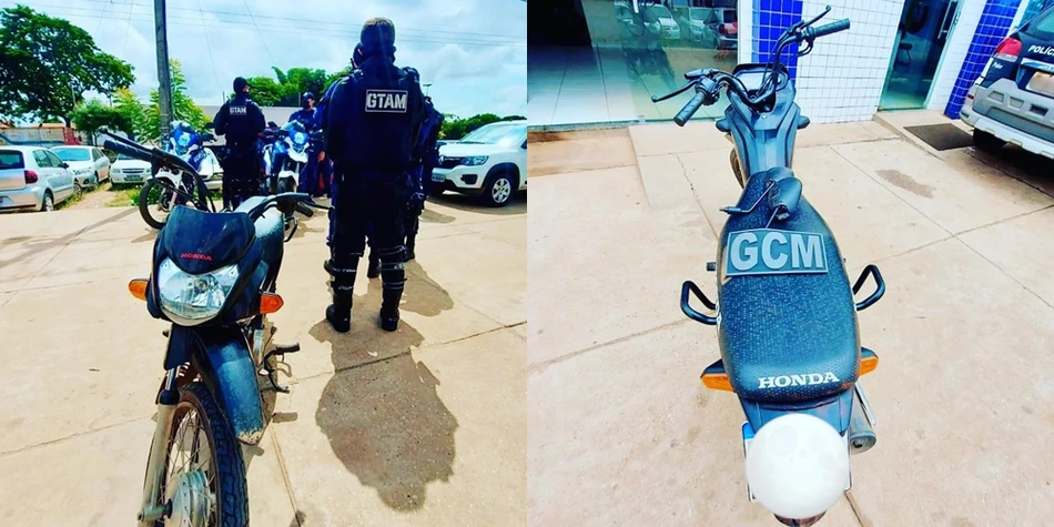 Motocicleta recuperada pela GCM de Timon