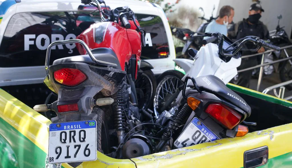 Motos apreendidas pela Força Tarefa