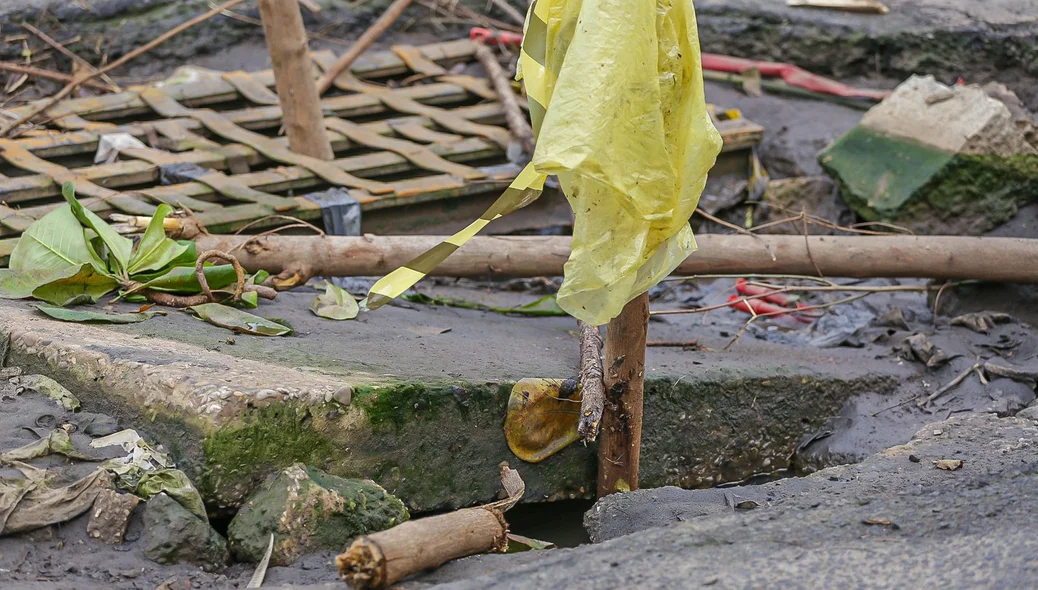 O buraco fica localizado na zona sul de Teresina