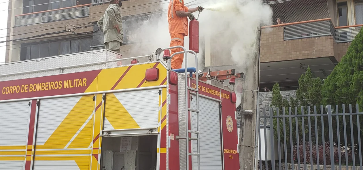 O Corpo de Bombeiros foi acionado