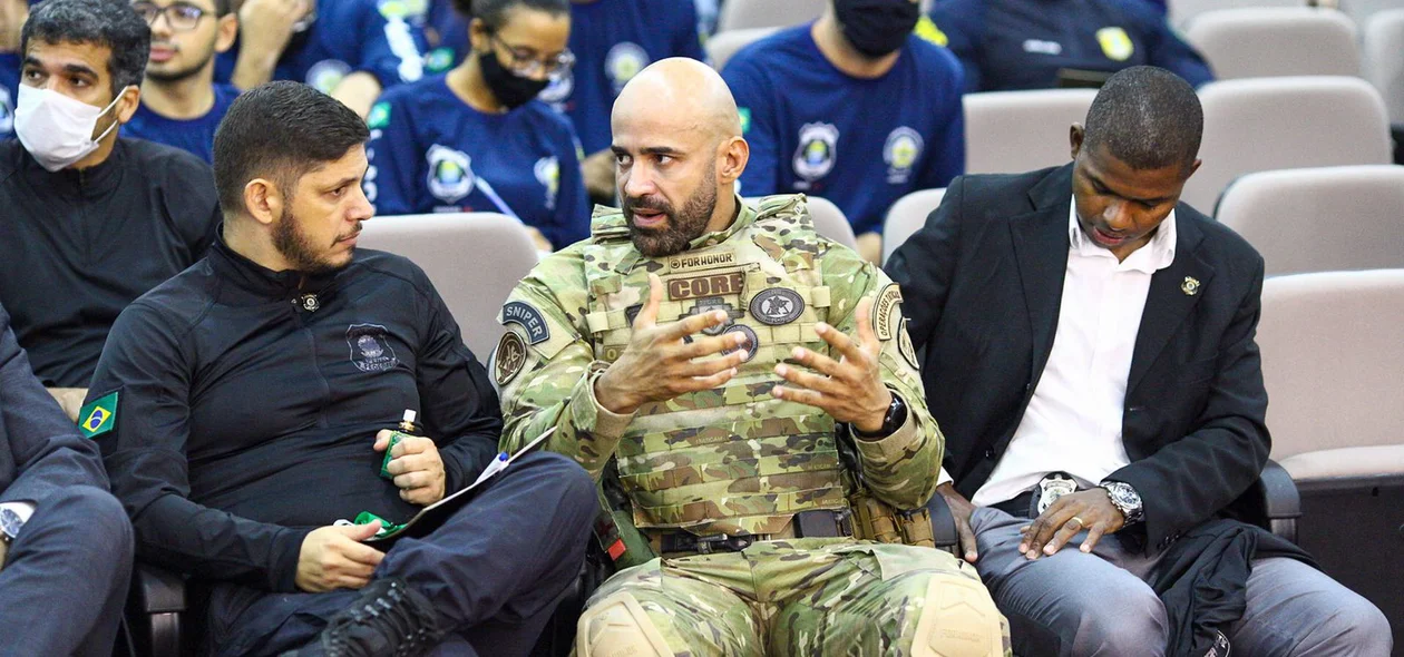 O evento contou com a participação de policiais penais