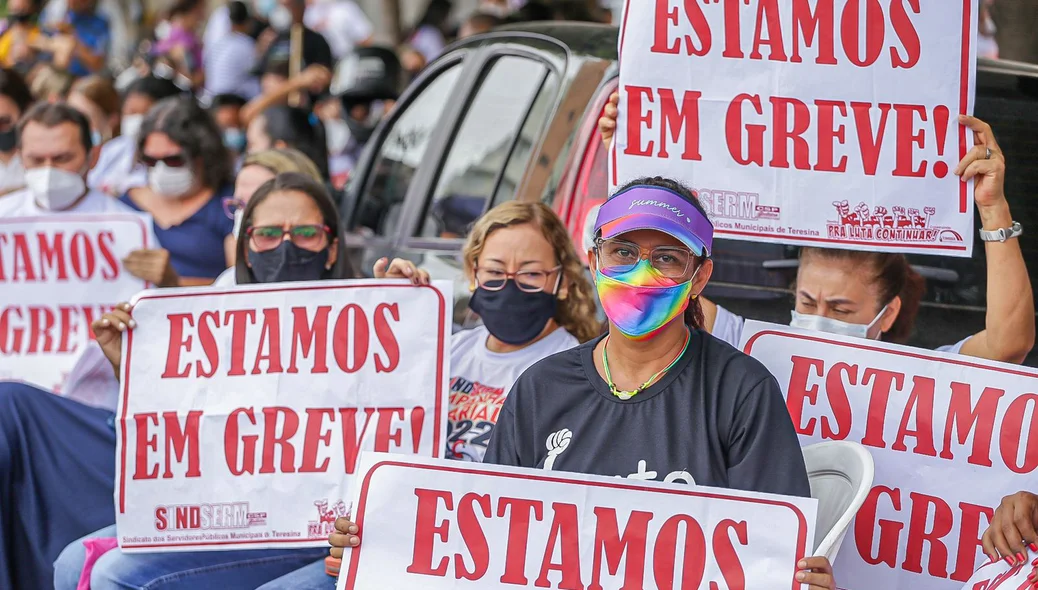 Professores em greve