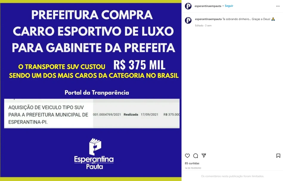 Publicação foi anexada no processo