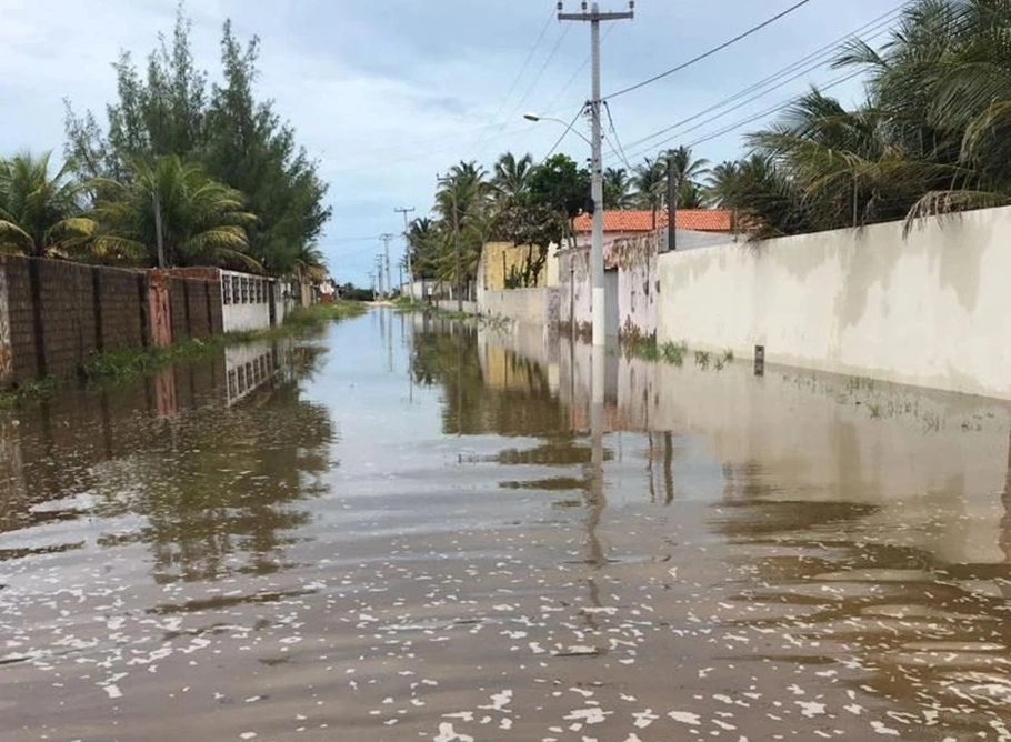 Situação de Luís Correia após chuvas