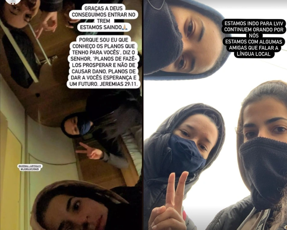 Stories de Kedma Laryssa e Gabriela Zidoi