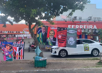 Toalhas de Lula e Bolsonaro ainda estão expostas à venda em Teresina