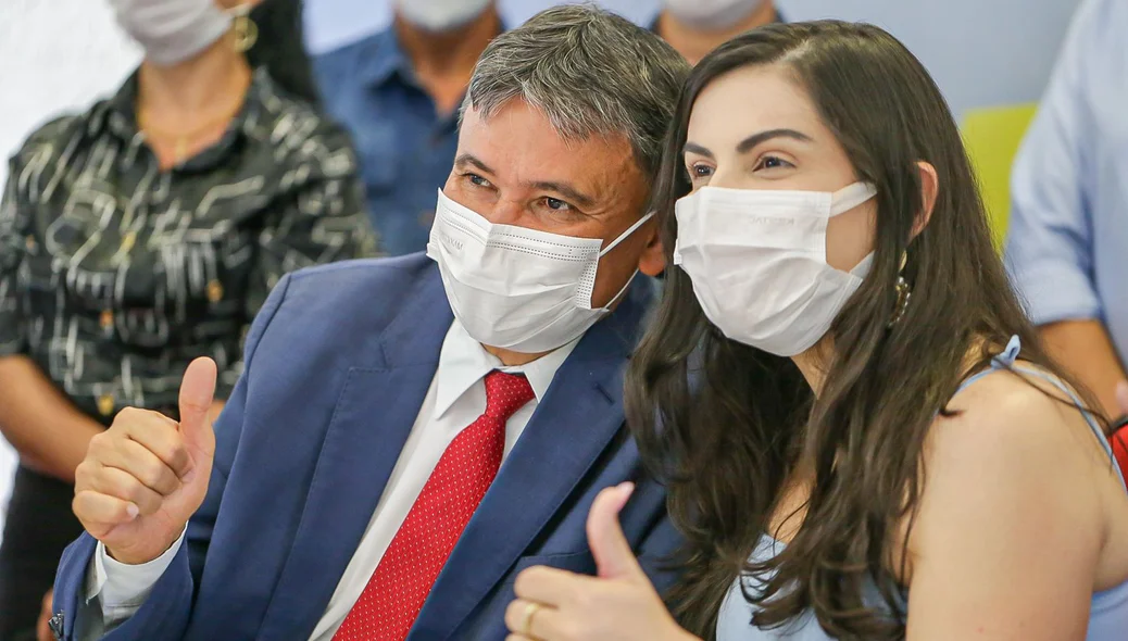 Wellington Dias e advogada Nayara Moraes