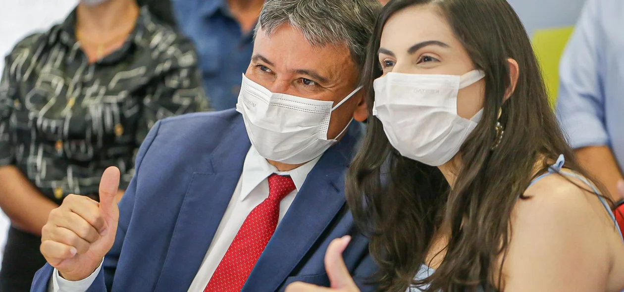 Wellington Dias e advogada Nayara Moraes