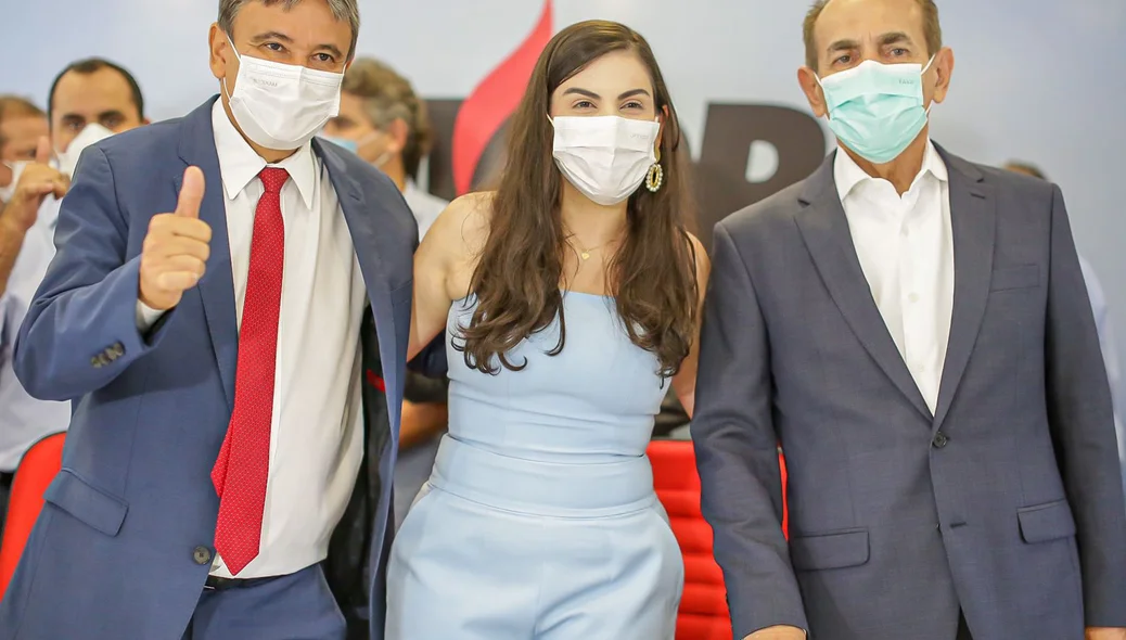 Wellington Dias, Naiara Moraes e Marcelo Castro