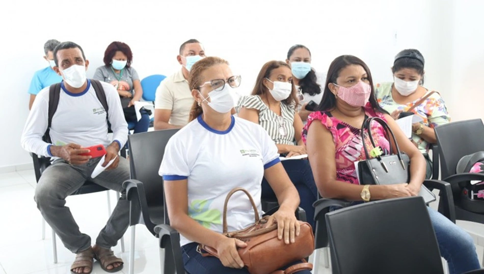 A reunião contou com a presença de agentes comunitários de saúde e de endemias