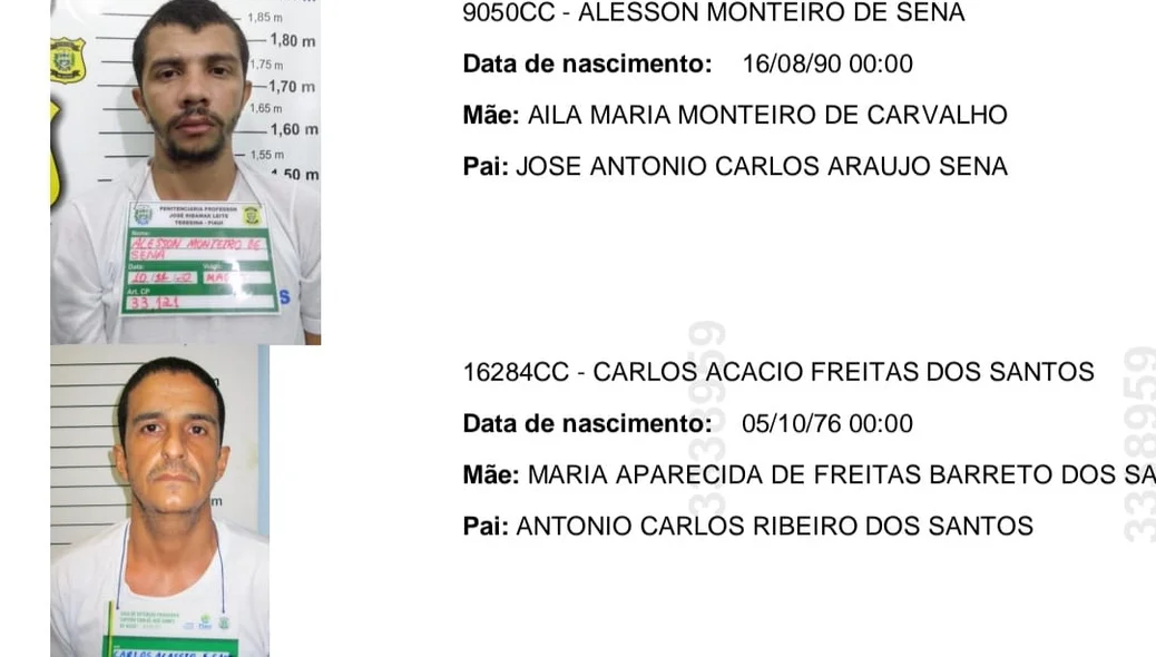 Alesson Monteiro de Sena e Carlos Acacio Freitas dos Santos
