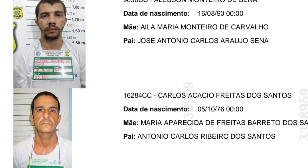 Alesson Monteiro de Sena e Carlos Acacio Freitas dos Santos