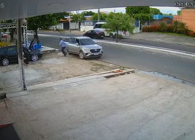 Câmera flagra dono de bar sendo executado na Avenida Centenário